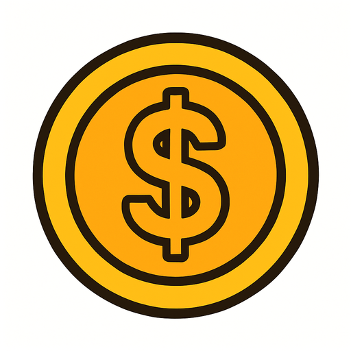 coin.
In-Game asset.  2d.  High contrast.  No shadows