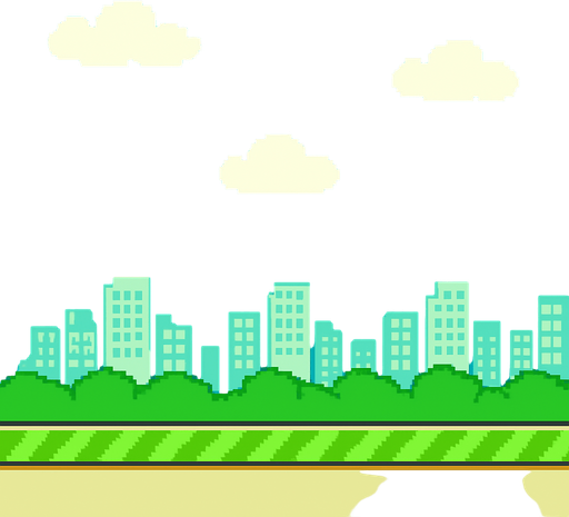 copy background of flappy bird game.
In-Game asset.  2d.  High contrast.  No shadows