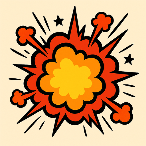 explotion.
In-Game asset.  2d.  High contrast.  No shadows