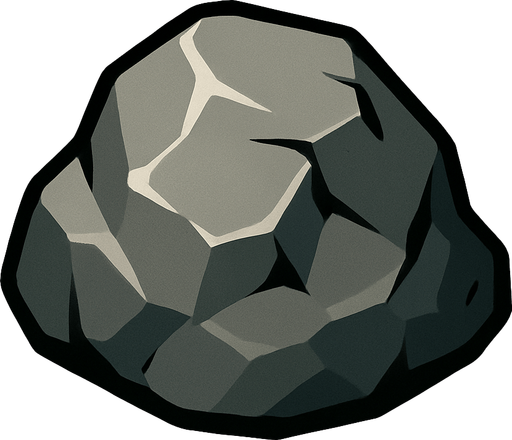 small rock.
In-Game asset.  2d.  High contrast.  No shadows