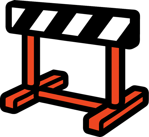 running obstacle.
In-Game asset.  2d.  High contrast.  No shadows