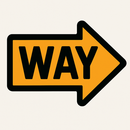 WAY.
In-Game asset.  2d.  High contrast.  No shadows