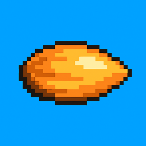 Mango seed 8bit.
In-Game asset.  2d.  High contrast.  No shadows