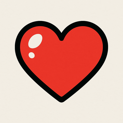 Petit coeur.
In-Game asset.  2d.  High contrast.  No shadows