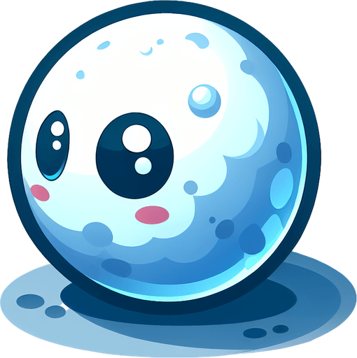 one cartoony snowball.
Single Game Texture. In-Game asset. 2d. Blank background. High contrast. No shadows.