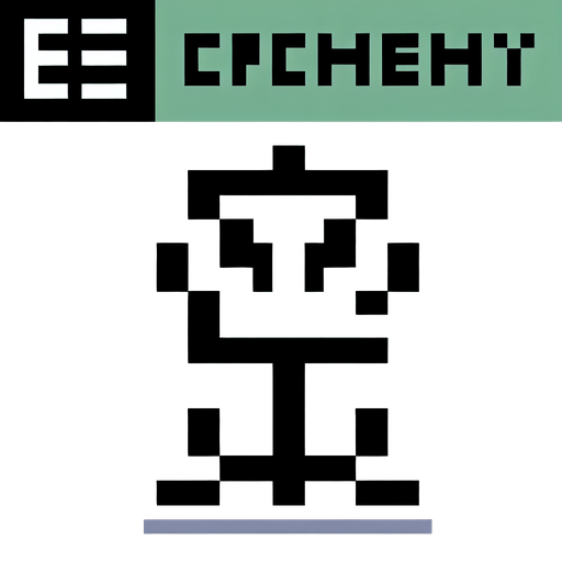 pixel art of an alien currency symbol.
Single Game Texture. In-Game asset. 2d. Blank background. High contrast. No shadows.