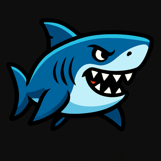 shark.
In-Game asset.  2d.  High contrast.  No shadows