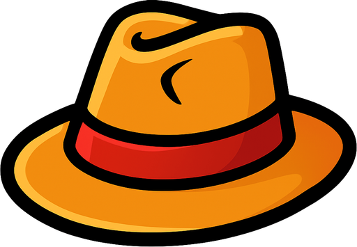 şapka.
In-Game asset.  2d.  High contrast.  No shadows