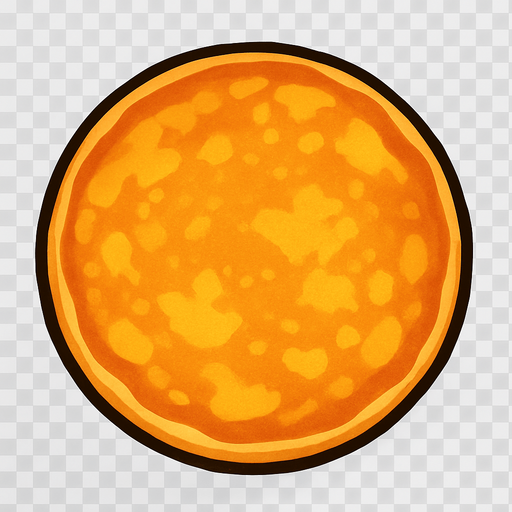 Golden pancake transparent transparent 2d 2d 2d 2d 2d 2d 2d topdown view topdown view topdown view.
In-Game asset.  2d.  High contrast.  No shadows