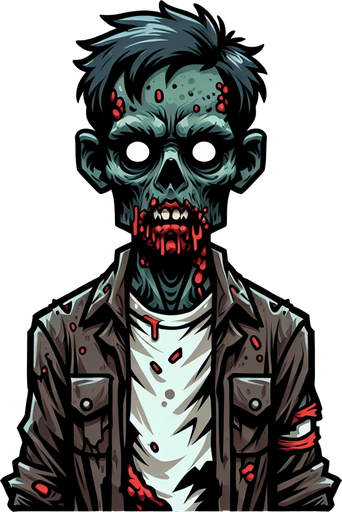 animation zombie.
Single Game Texture. In-Game asset. 2d. Blank background. High contrast. No shadows.