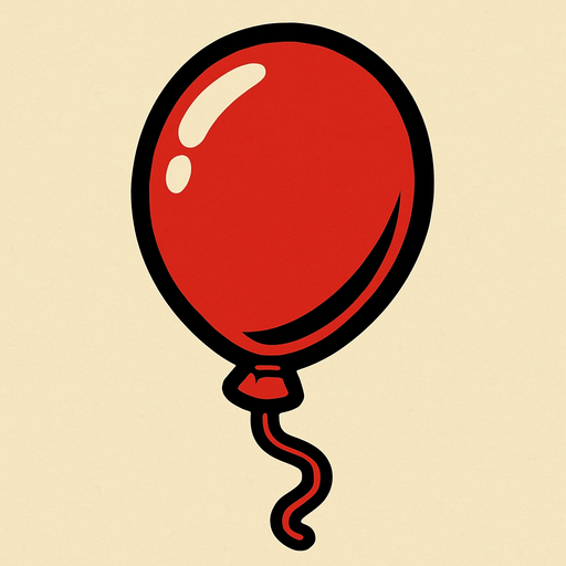 red balloon.
In-Game asset.  2d.  High contrast.  No shadows
