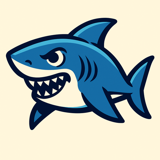 shark.
In-Game asset.  2d.  High contrast.  No shadows