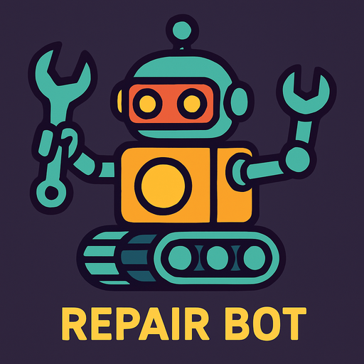 repairBot.
In-Game asset.  2d.  High contrast.  No shadows