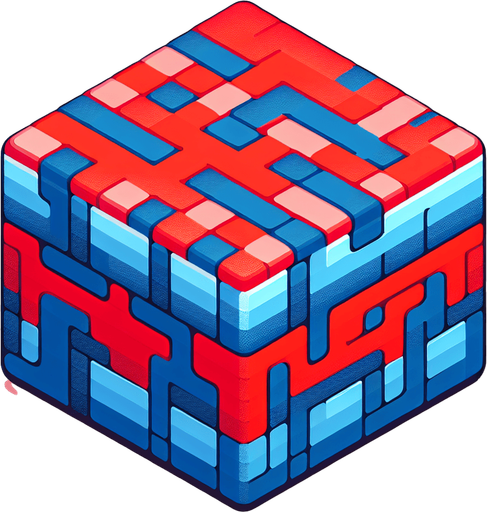 obstacle red and blu.
Single Game Texture.  In-Game asset.  2d.  Blank background.  High contrast.  No shadows