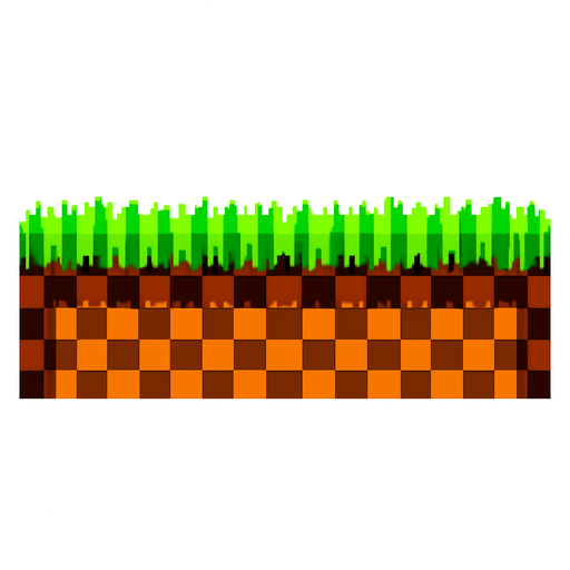 make the typical Sonic 1 floor.
In-Game asset.  2d.  High contrast.  No shadows. 2d