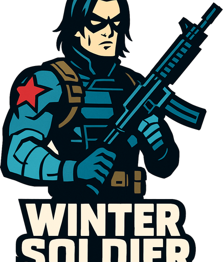 winter soldier.
In-Game asset.  2d.  High contrast.  No shadows