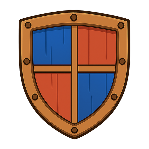 a shield. No background. Transparent background. Blank background. No shadows. 2d. In-Game asset. flat