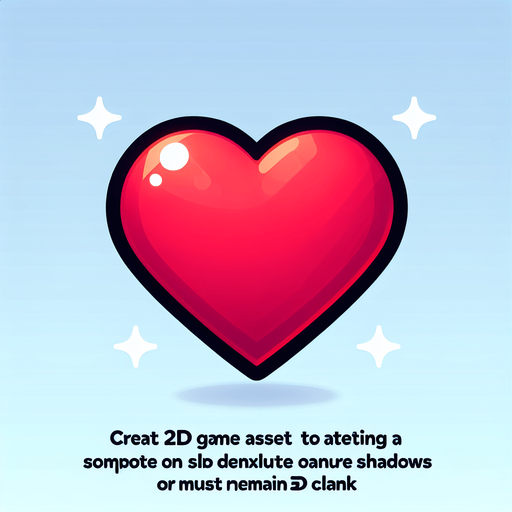 A red heart. simple..
Single Game Texture. In-Game asset. 2d. Blank background. High contrast. No shadows.