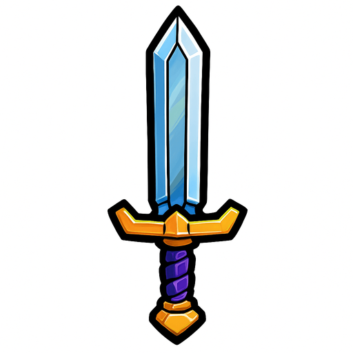Sword.
In-Game asset.  2d.  High contrast.  No shadows