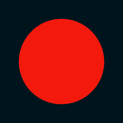 red circle.
In-Game asset.  2d.  High contrast.  No shadows