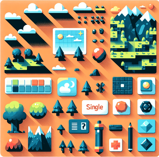 Scenario.
Single Game Texture. In-Game asset. 2d. Blank background. High contrast. No shadows.