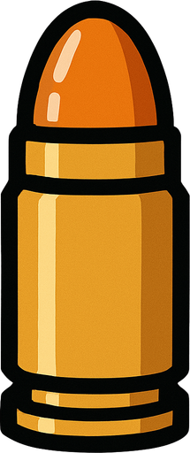 Tabanca mermisi tasarla.
In-Game asset.  2d.  High contrast.  No shadows