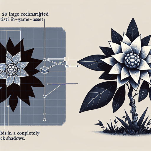 pfeilchen flower.
Single Game Texture.  In-Game asset.  2d.  Blank background.  High contrast.  No shadows