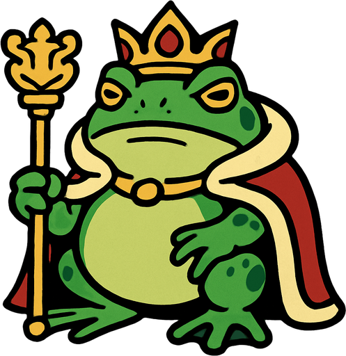 Kurbağa Lordu / Efsanevi Kurbağa.
In-Game asset.  2d.  High contrast.  No shadows