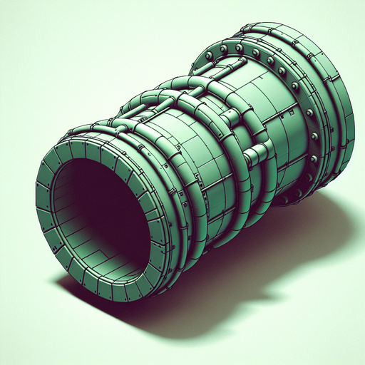 A single 
Green colour big pipes looking straight.
Single Game Texture. In-Game asset. 2d. Blank background. High contrast. No shadows.