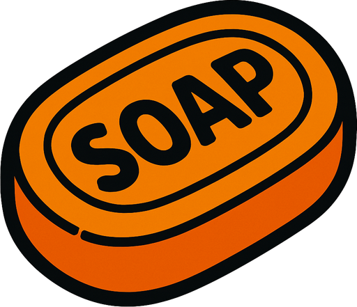 Soap.
In-Game asset.  2d.  High contrast.  No shadows