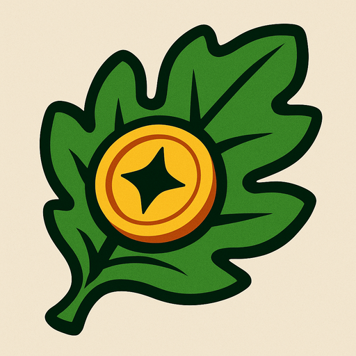 Fortune Leaf.
In-Game asset.  2d.  High contrast.  No shadows