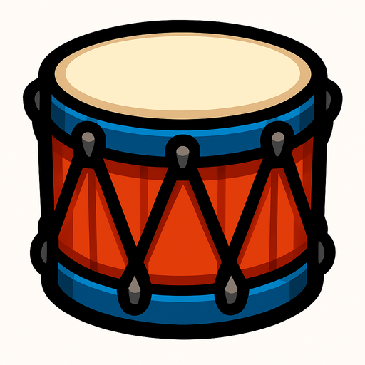 drum.
In-Game asset.  2d.  High contrast.  No shadows