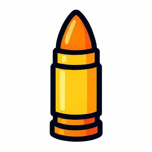 bullet.
In-Game asset.  High contrast.  No shadows