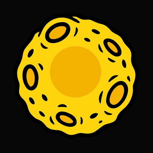 yellow meteor ball no flame effect.
In-Game asset.  2d.  High contrast.  No shadows