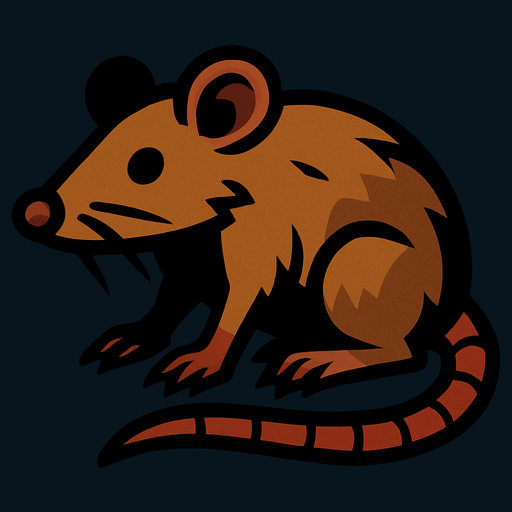Rat.
In-Game asset.  2d.  High contrast.  No shadows