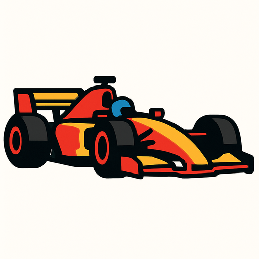 F1 car.
In-Game asset.  2d.  High contrast.  No shadows