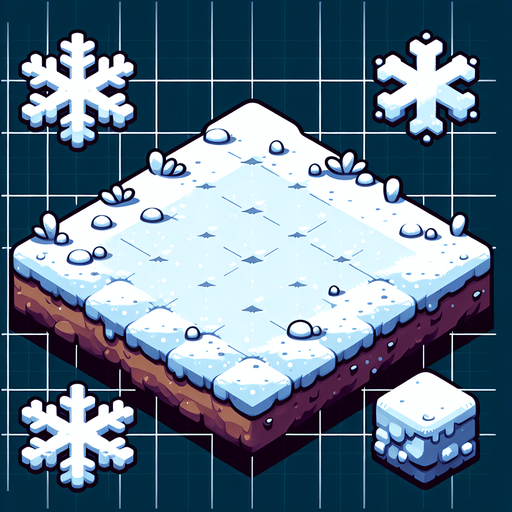 2d platform snowy ground.
Single Game Texture. In-Game asset. 2d. Blank background. High contrast. No shadows.