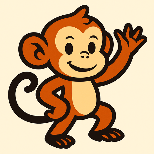 monkey.
In-Game asset.  2d.  High contrast.  No shadows