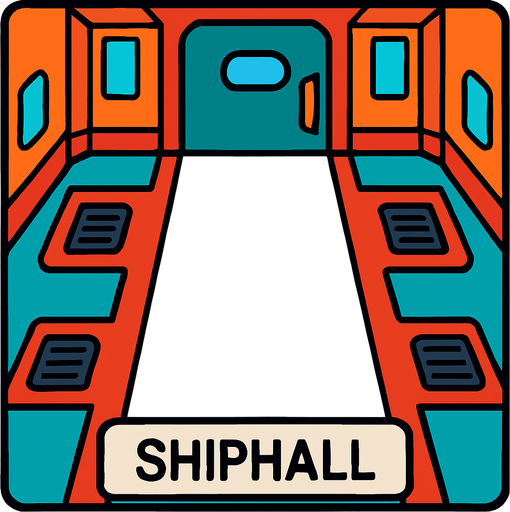 shiphall among us.
In-Game asset.  2d.  High contrast.  No shadows