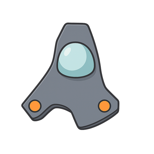 A ufo that’s triangle shape. No background. Transparent background. Blank background. No shadows. 2d. In-Game asset. flat