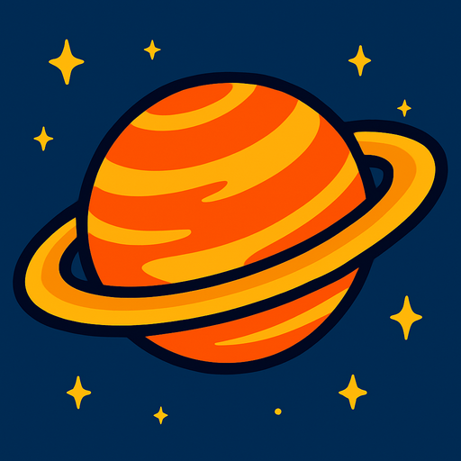 satürn.
In-Game asset.  2d.  High contrast.  No shadows