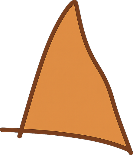 a triangle. No background. Transparent background. Blank background. No shadows. 2d. In-Game asset. flat