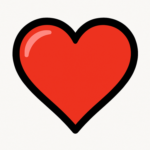 Heart.
In-Game asset.  2d.  High contrast.  No shadows