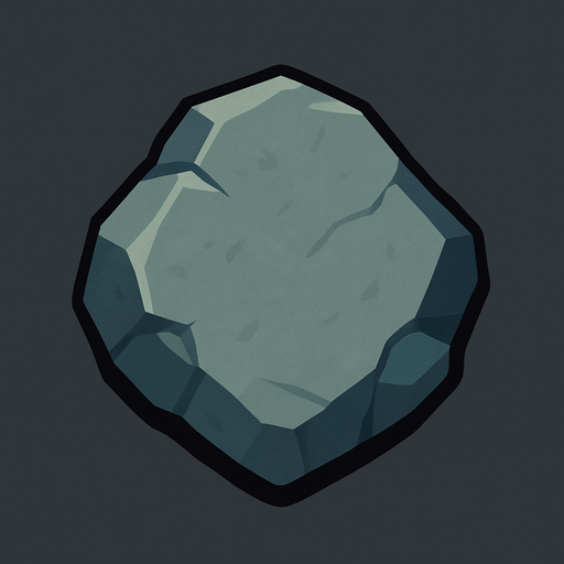 Pierre élément ombre.
In-Game asset.  2d.  High contrast.  No shadows