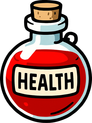 healtPoiton.
In-Game asset.  2d.  High contrast.  No shadows