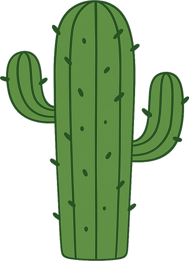 Kaktüs. No background. Transparent background. Blank background. No shadows. 2d. In-Game asset. flat