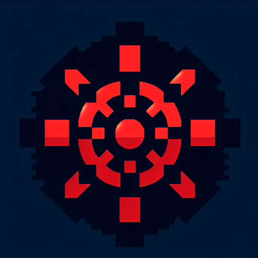 red projectile rune. pixelated. 8-bit.
Single Game Texture. In-Game asset. 2d. Blank background. High contrast. No shadows.