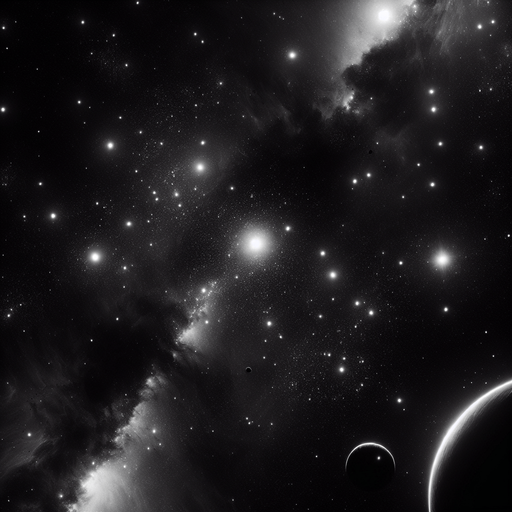 deep dark space with stars and very few planets.
Single Game Texture. In-Game asset. 2d. Blank background. High contrast. No shadows.