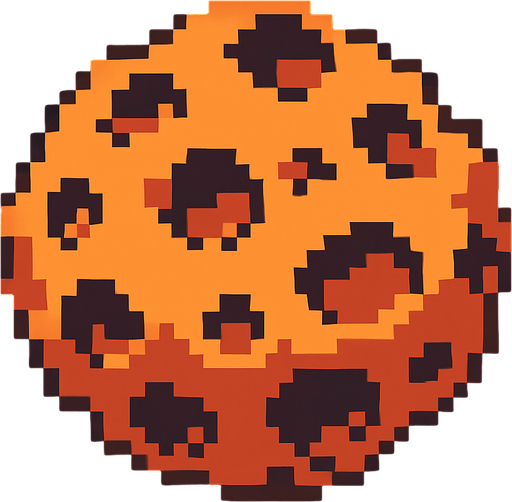 8bit asteroid.
In-Game asset.  2d.  High contrast.  No shadows