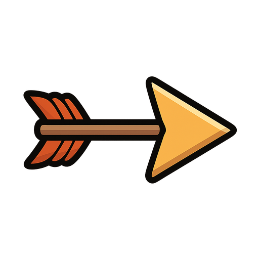 Arrow.
In-Game asset.  2d.  High contrast.  No shadows